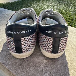 Golden Goose Superstar Multicolor Sparkle Lace-Up Sneakers, size 38, EUC